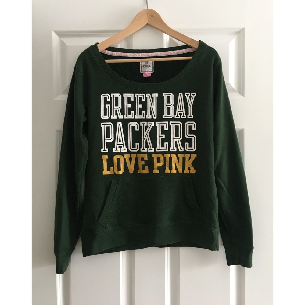 VS Pink Packers Scoop Neck Sweatshirt